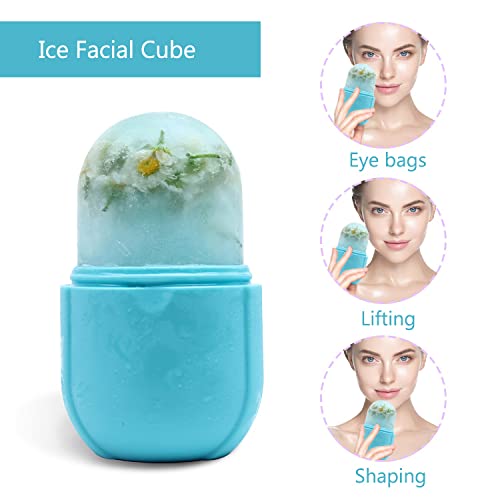 Upgraded Silicone Ice Roller for Face Massage and Skin Care - Facial Beauty Tool for Eyes, Gua Sha and Cooling-Velvo Beauty