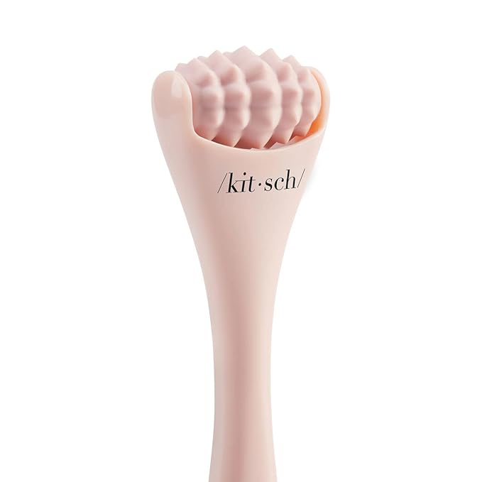 Kitsch Mini Facial Roller & Ice Face Roller Skin Care Tool Set for Women - Face Massager for Puffy Eyes, Cold Therapy, Lymphatic Drainage Massager, Self Care Gifts for Women & Men - Blush-Velvo Beauty