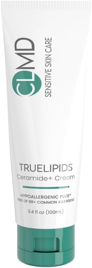 CLMD TrueLipids Ceramide+ Cream – Deep Moisturizing Barrier Support for Sensitive Skin – Hydrates and Soothes – Hypoallergenic, Nourishing, and Dermatologist-Tested – 3.4 fl oz-Velvo Beauty