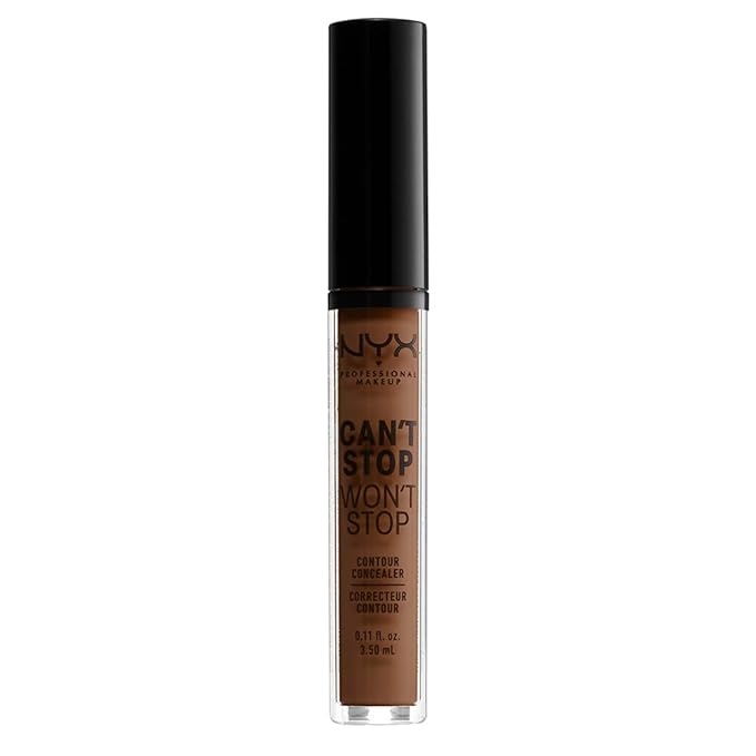 NYX PROFESSIONAL MAKEUP Can't Stop Won't Stop Contour Concealer, 24h Full Coverage Matte Finish - Mocha-Velvo Beauty
