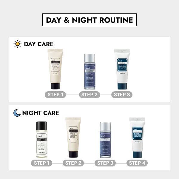 [DearKlairs] Skincare Trial Kits, 4 minis, cleansing oil, cleanser, toner, cream, Travel must haves, Gifts for Women, Stocking Stuffers for adults-Velvo Beauty