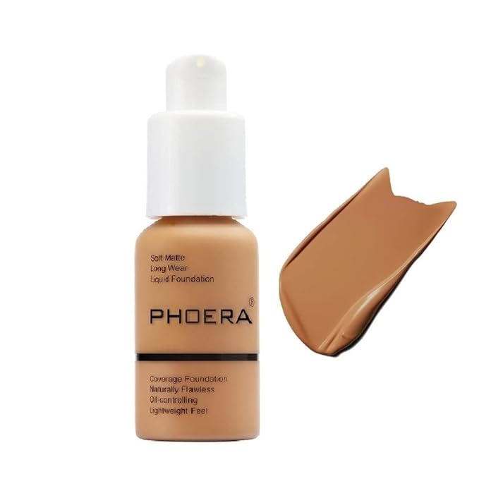 PHOERA Foundation, Flawless Soft Matte Liquid Foundation Makeup for Women. (106#Warm Sun)-Velvo Beauty
