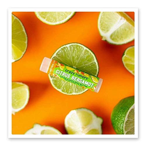 Crazy Rumors Citrus Bergamot Lip Balm. 100% Natural, Vegan, Plant-Based, Made in USA (1-Pack)-Velvo Beauty