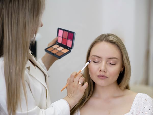 Makeup Blush Palette + Cream Contour Palette Kit, with 11 Pcs Complete Makeup Brushes, Contouring Concealer Palette for Medium Dark Skin to Conceals Dark Circles, Redness, Acne, Blemish-Velvo Beauty