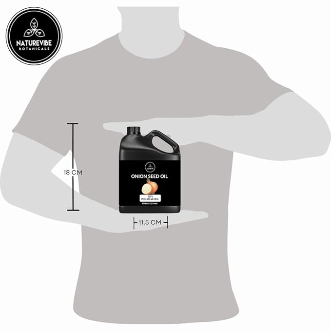 Naturevibe Botanicals Onion Oil 32 oz – 100% Pure Cold-Pressed Nourishing Hair & Skin Oil | Sulfur-Rich for Stronger Hair Growth & Scalp Health-Velvo Beauty