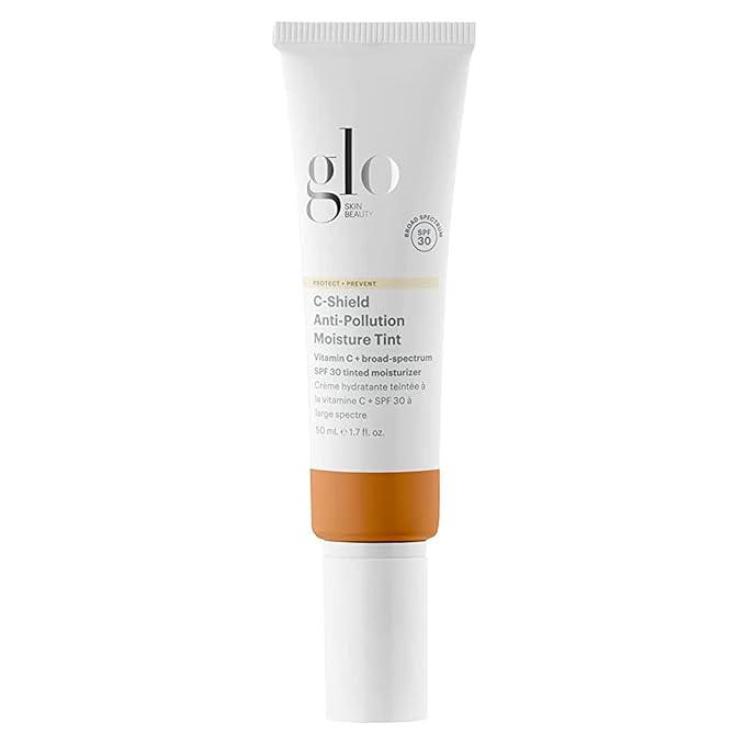 Glo Skin Beauty C-Shield Anti-Pollution Moisture Tint - Tinted Moisturizer With SPF 30 for Face, Broad Spectrum Protection & Vitamin C, 1.7 Oz (7W-Dark)-Velvo Beauty