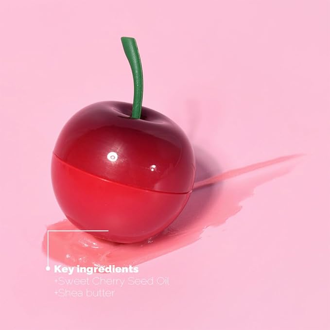 PS.PRETTYSKIN Moisturizing Korean Vegan Lip Balm 0.31oz. (9g) Smooth, Soft Texture, Hydrating, Natural Shine, Glossy (Cherry)-Velvo Beauty