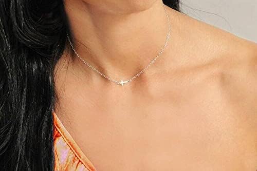Dainty Cross Pendant Necklace Choker Necklace Chain Christian Necklaces Jewelry for Women and Girls-Velvo Beauty