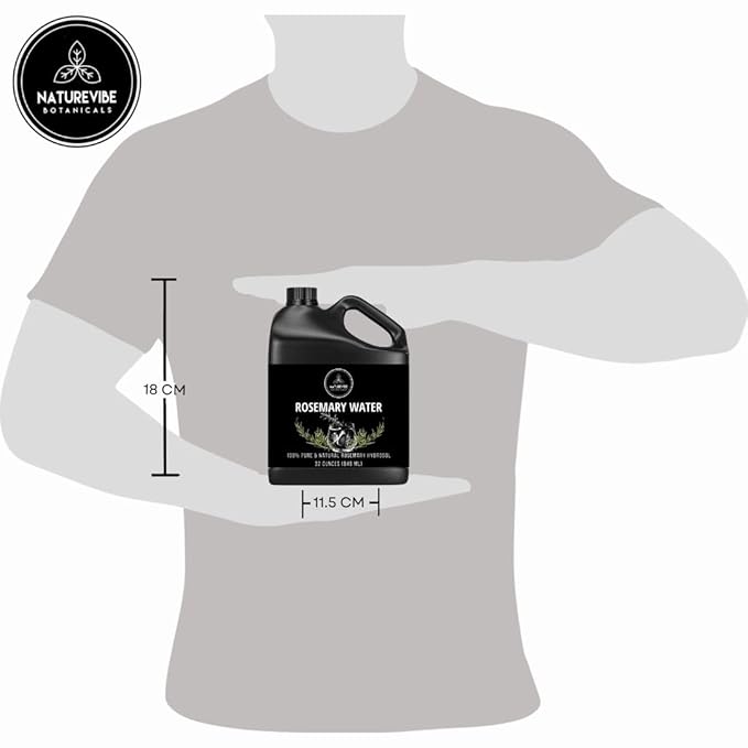 Naturevibe Botanicals Rosemary Water 32 Ounces | 100% Pure and Natural | Great for Skin Care and Hair Care-Velvo Beauty