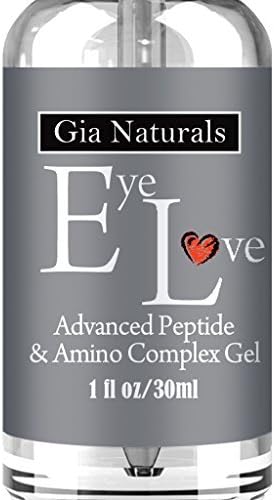 Pure, Natural & Organic Eye Love Eye Gel for The Skin Around The Eye Area. by GIA NATURALS. Plant Based Silk Protein Amino Acid, MSM, Cucumber. Reduces Puffiness Dark Circles Wrinkles. Made in The US-Velvo Beauty