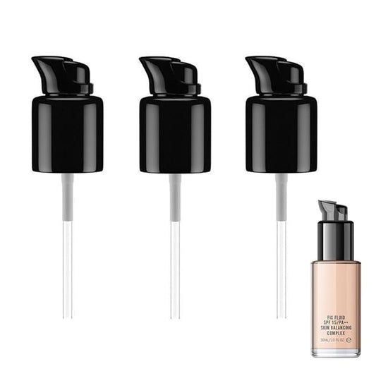 3PCS Black Replacement Foundation Pump Make-Up Cosmetic Liquid Foundation Make-Up Pump for MAC and Estee Lauder Double Wear Foundation (3PCS)-Velvo Beauty