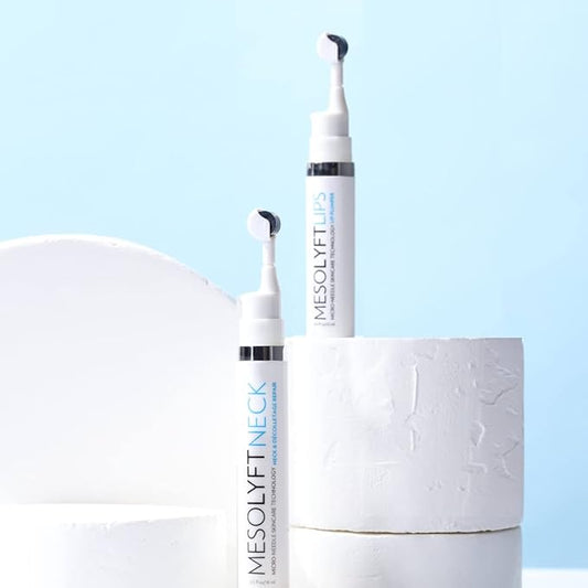 Neck & Lip Plumper Combo with Roller to Instantly Plump Lips & Neck - Neck Serum Improves the Neck Skin - Plumping Serum to Moisturize Your Lips and Neck-Velvo Beauty