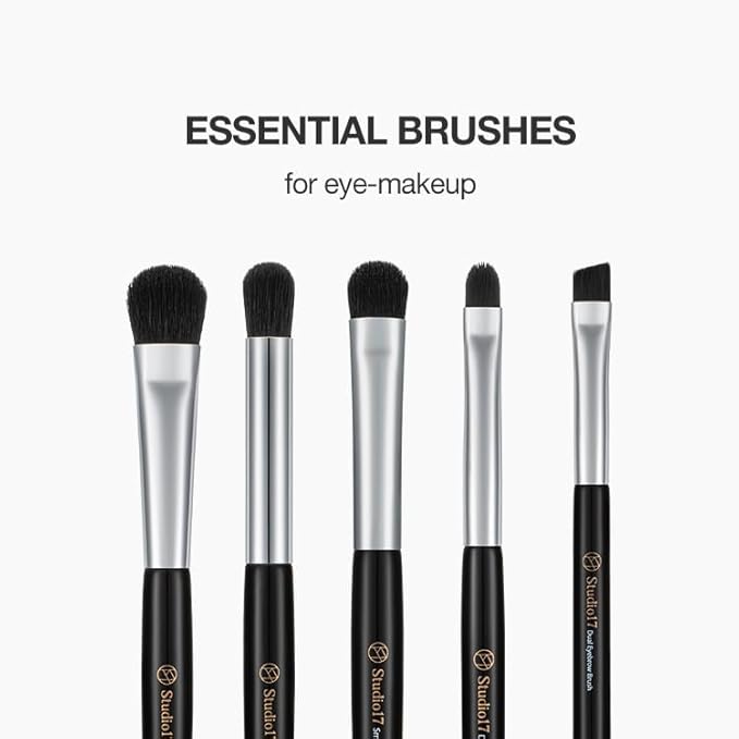 Eye Makeup Brush Set 5 Pcs | Small & Portable Eye Shadow Brushes | Korean Eye Makeup Brushes | Premium Synthetic Bristles for Professionals-Velvo Beauty