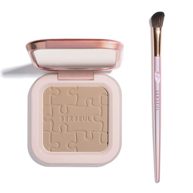 Contour Palette Face Sculpting Grey Contour Powder Palette Face Bronzer Makeup Contouring Palette with Mirror - Highly Pigmented Contour Shadow For Light Skin tone-Velvo Beauty