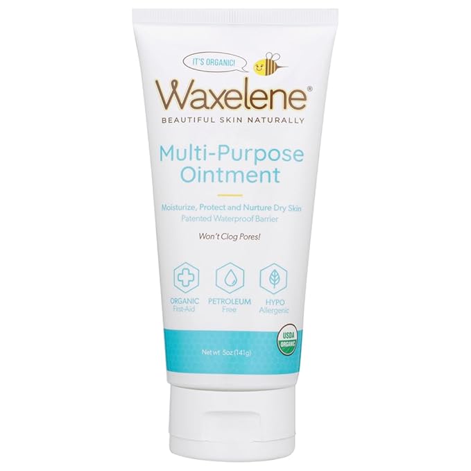 Waxelene Multipurpose Ointment Large Tube, Organic Aerated Balm the Petroleum Jelly Alternative Soothing Botanical Eczema Dry Skin Face Moisturizer-Velvo Beauty
