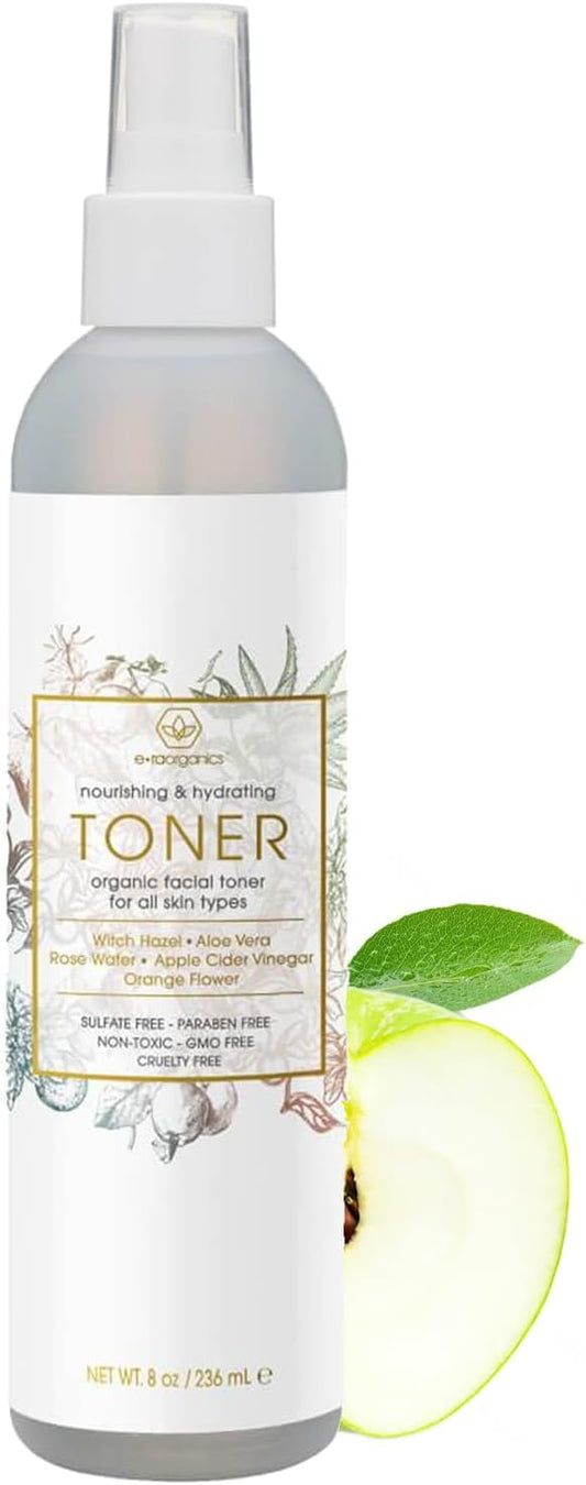 Era Organics Hydrating Toner for Face - Refreshing and Balancing Anti Aging Facial Mist with Rose Water, Apple Cider Vinegar, Witch Hazel-Velvo Beauty