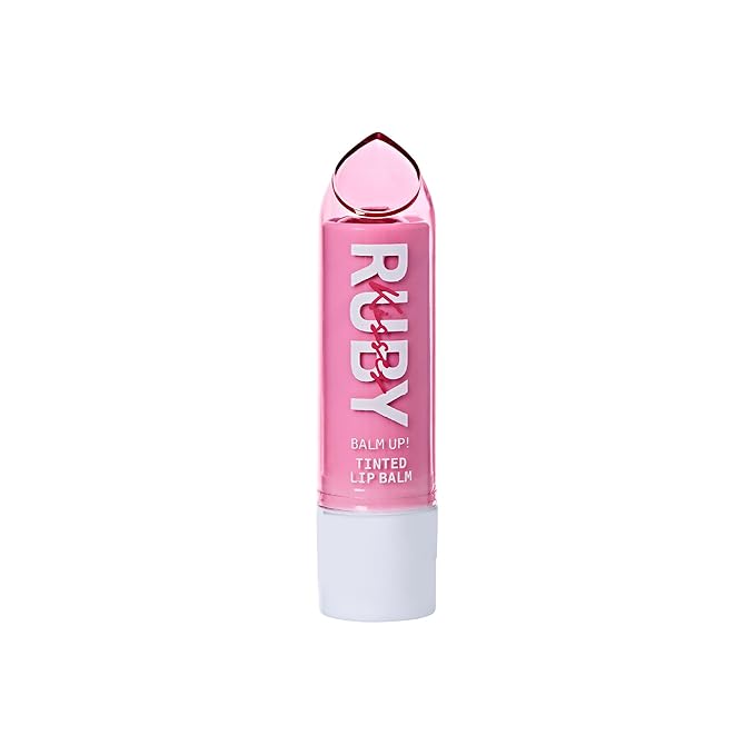 Ruby Kisses Balm Up Tinted Lip Balm, Non-Greasy Hydrating Formula, Nourishing Coconut Core & Vitamin E Infused, Lip Care with Natural Shine, Lightweight Sheer Color (Pink Nude)-Velvo Beauty