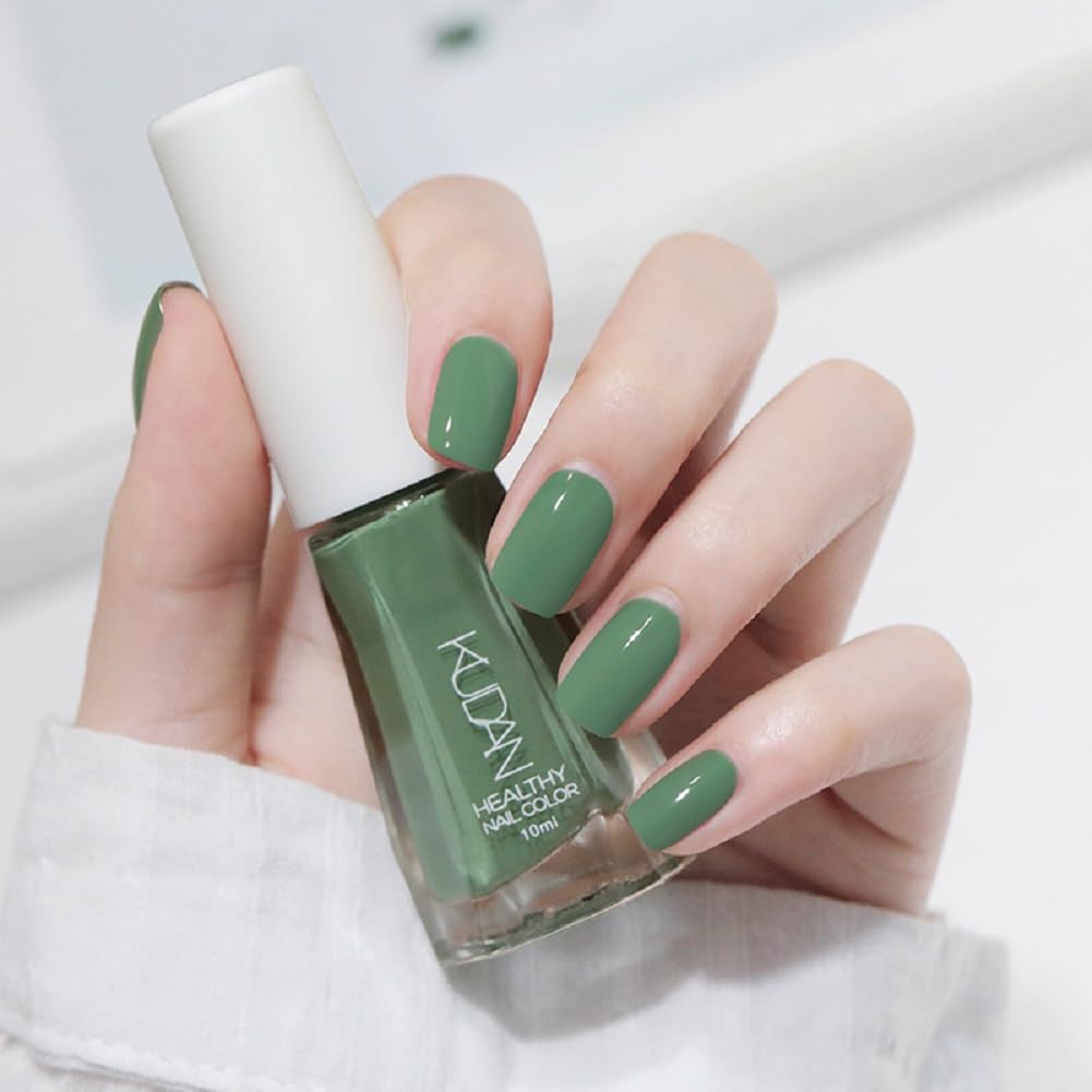 Nail Polish set - Nail Lacquer Quick Dry, Full Size, Vibrant, Colorful, Trendy, Glitter, Glossy, Metallic, Matte Nail Art Nail Shades (N5 Matcha tea, 52g)-Velvo Beauty