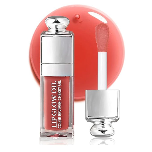 Hydrating Lip Glow Oil, Moisturizing Plumper Lip Gloss, Transparent Plumping Balm, Tinted Balm Care 0.2 OZ - 012 ROSEWOOD-Velvo Beauty