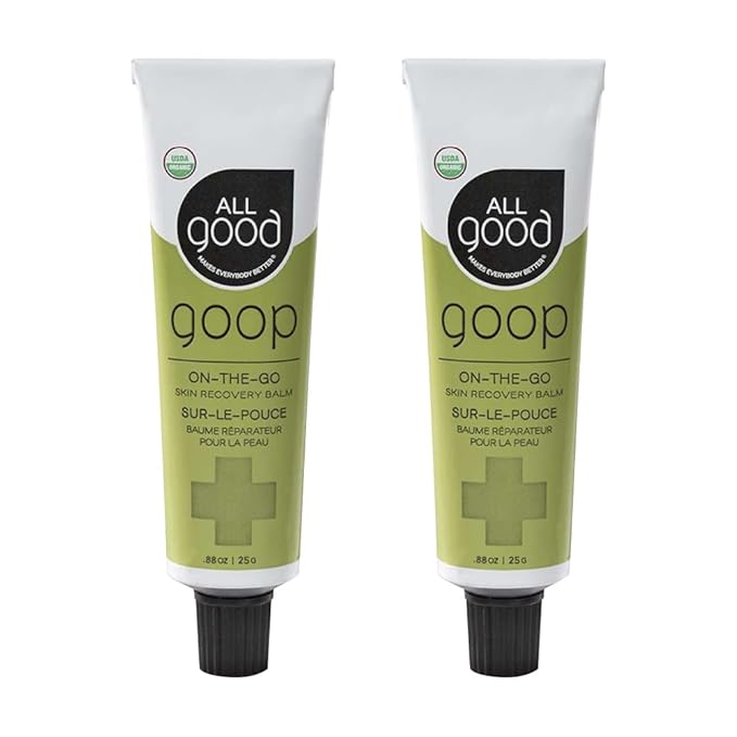 All Good Goop on the Go - Chafing Cream, Dry Skin Salve, Cracking Lip Moisturizer - Soothes, Hydrates & Calms - Travel Size Recovery Balm 1oz (2-pack)-Velvo Beauty