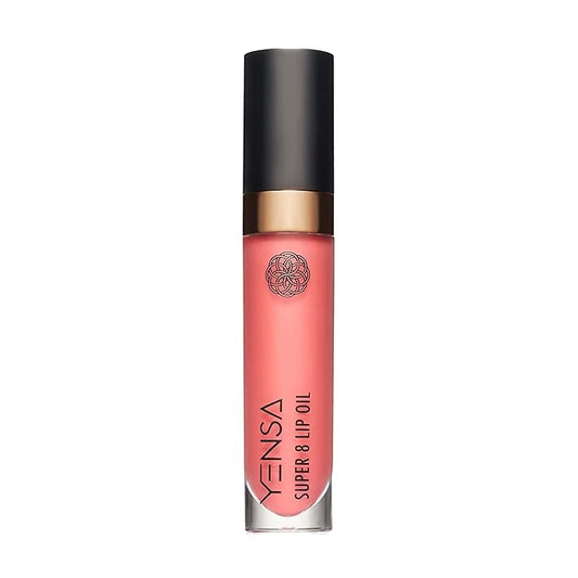 YENSA Super 8 Lip Oil, Natural Korean Moisturizing Gloss, No-Sticky Transparent Formula For Hydrating Lip Care (Crush It Coral) .22 fl oz-Velvo Beauty