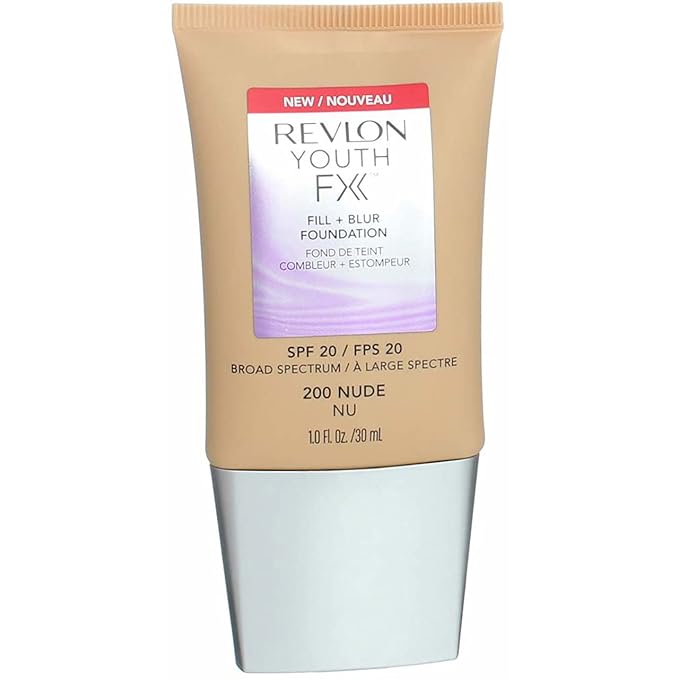 Revlon Youth Fx Fill + Blur Foundation, Nude, 1 Fluid Ounce-Velvo Beauty