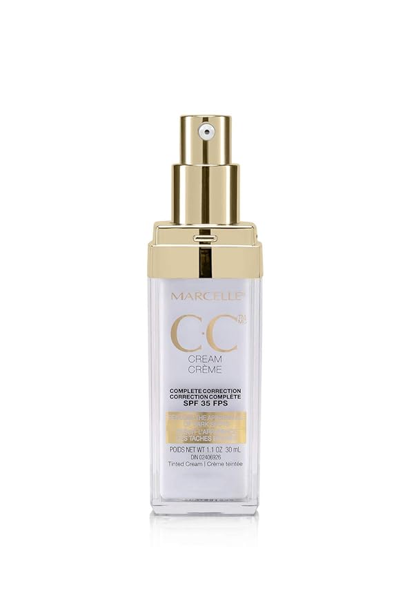 Marcelle CC Cream SPF 35, Golden Glow Universal Tint, Skin Enhancer, Paraben-Free, 1 Fl. Oz.-Velvo Beauty