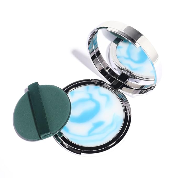 Oil-Controlled Matte Finish Powder: Silky, Skin-Adhering, Natural, Long-lasting, and Dimensional Pressed Powder Compact with Mini Powder Puff for Long-Lasting Makeup-Velvo Beauty