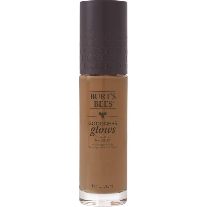 Burt's Bees Goodness Glows Liquid Makeup, Chestnut - 1.0 Ounce-Velvo Beauty
