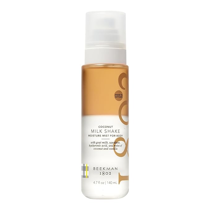 Beekman 1802 Coconut Cream Milk Shake - Body Mist - 4.7 fl. oz - With Hyaluronic Acid & Jojoba Oil - Instantly Moisturizes, Hydrates & Softens - Good for Sensitive Skin - Cruelty Free-Velvo Beauty