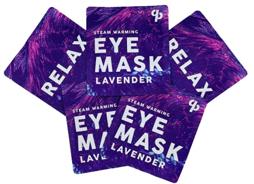 LAVENDER AROMATHERAPY SELF-WARMING EYE MASKS FOR MIGRAINES, STRESS RELIEF, DARK CIRCLES, STRESS TENSION, INFLAMMATION FROM ALLERGIES. [5 PACK]-Velvo Beauty