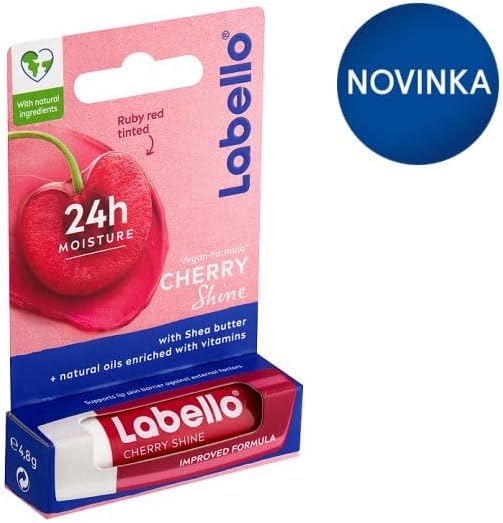 3 LABELLO CHERRY FRUITY SHINE LIP BALM STICK CARE BEAUTY SOFT SMOOTH SPF 10 NEW-Velvo Beauty