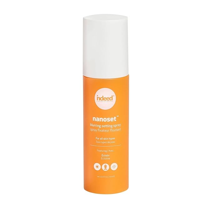Indeed Labs Nanoset Blurring Setting Spray - Made With Ectoin - Lightweight, Long Lasting, Mattifying, Revitalizes, Controls Shine, Refreshes, Hydrates, All-Day Wear (Setting Spray)-Velvo Beauty