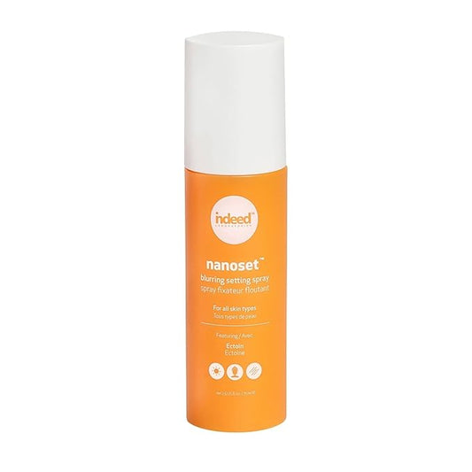 Indeed Labs Nanoset Blurring Setting Spray - Made With Ectoin - Lightweight, Long Lasting, Mattifying, Revitalizes, Controls Shine, Refreshes, Hydrates, All-Day Wear (Setting Spray)-Velvo Beauty
