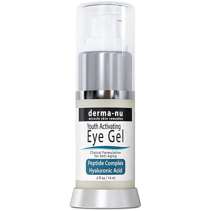 Eye Gel Anti-Aging Cream - Treatment for Dark Circles, Puffiness, Wrinkles and Fine Lines - Hyaluronic Acid Formula Infused Serum with Aloe Vera & Jojoba for Ageless Smooth Skin .5 oz-Velvo Beauty