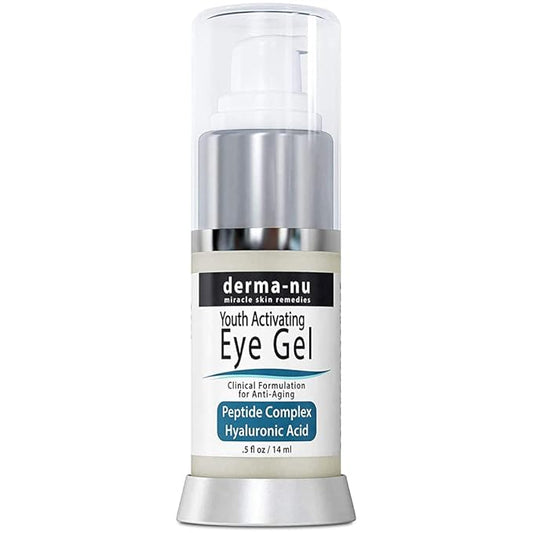 Eye Gel Anti-Aging Cream - Treatment for Dark Circles, Puffiness, Wrinkles and Fine Lines - Hyaluronic Acid Formula Infused Serum with Aloe Vera & Jojoba for Ageless Smooth Skin .5 oz-Velvo Beauty