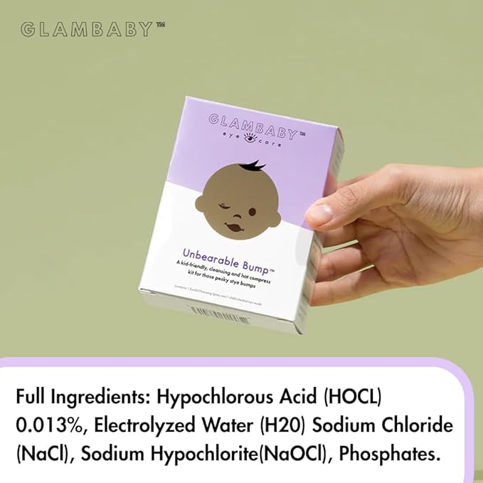 GlamBaby Eye Care - Unbearable Bump™ Kit - stye kit for kids - heat and cooling mask - cleansing spray for eyelid debris-Velvo Beauty