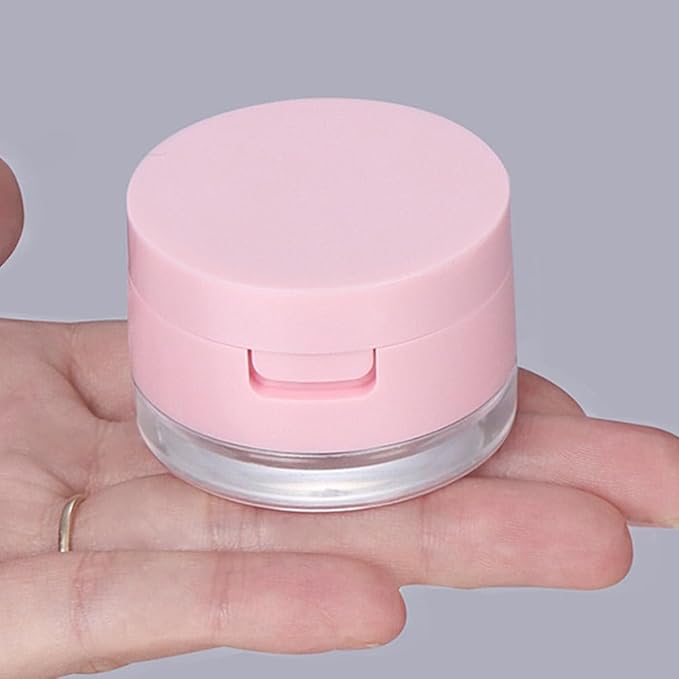 minkissy 2 Sets Powder Box Mini Containers Loose Cosmetic Cases for Traveling Foundation Makeup Powder Women Cosmetic Supply Powder Case Bulk Makeup Pink Flash Body Powder 3g Abs-Velvo Beauty