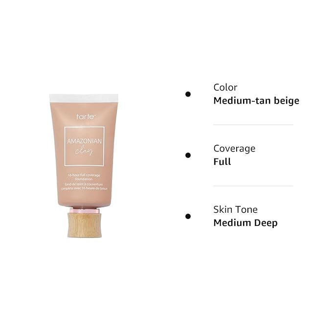 tarte Amazonian Clay 16-Hour Full Coverage Foundation 39B Medium-Tan Beige-Velvo Beauty