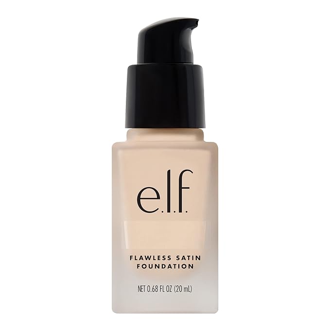 e.l.f. Flawless Finish Foundation, Lightweight & Medium Coverage, Semi-Matte Finish, Pearl, 0.68 Fl Oz (20mL)-Velvo Beauty