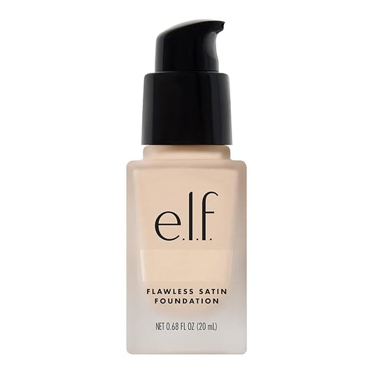 e.l.f. Flawless Finish Foundation, Lightweight & Medium Coverage, Semi-Matte Finish, Pearl, 0.68 Fl Oz (20mL)-Velvo Beauty