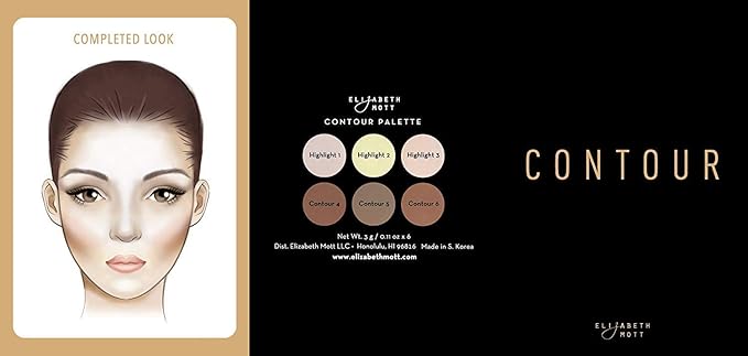Elizabeth Mott Bronzer Contour Kit & Highlighting Powder - Cruelty Free & Paraben Free - 6 Shades for a Natural Glow-Velvo Beauty