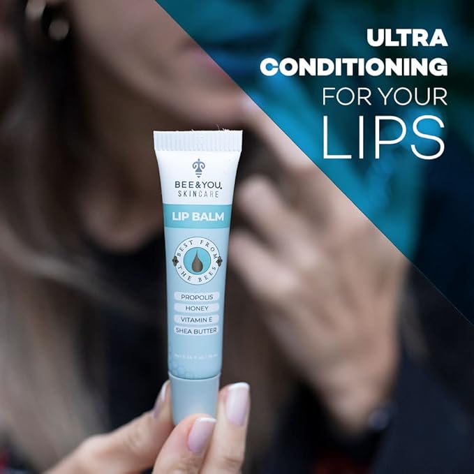 Bee and You Ultra Conditioning, 100% Natural, Moisturizing Lip Balm, Chapstick, Chapped Lips Treatment Severe, Beeswax, Propolis Extract, Raw Honey, Vitamin E, Shea Butter, 10ML-Velvo Beauty