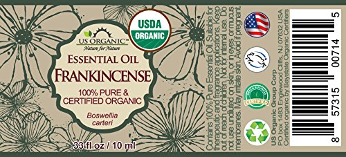 US Organic 100% Pure Myrrh, Frankincense Essential Oil Combo Pack - Directly sourced from The Horn of Africa - USDA Certified Organic - Use Topically or in Diffuser (10 ml Combo)-Velvo Beauty
