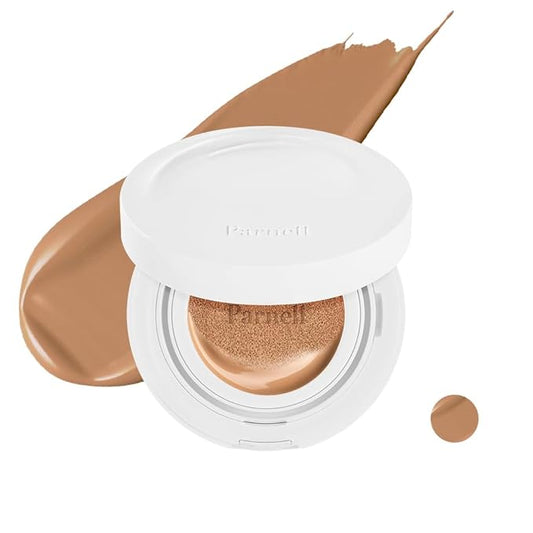 Parnell Cicamanu Serum Cushion - Moisturizing Foundation for Soothing, Coverage, Glass Skin and Lightweight for Sensitive and Dry Skin Pearl Skin (0.52 Fl Oz) (34N)-Velvo Beauty