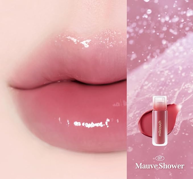 MILKTOUCH Dew Stain Sheer Lip Gloss (07 Mauve Shower, 0.14 Fl Oz (Pack of 1))-Velvo Beauty