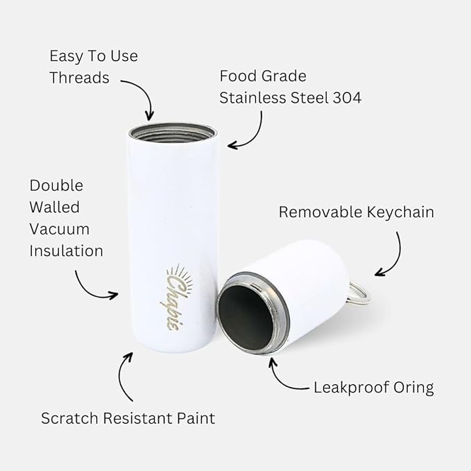 OG | Vacuum Insulated Lip Balm Keychain Holder, Prevents Melting & Messes | 3-Pack (Earth)-Velvo Beauty