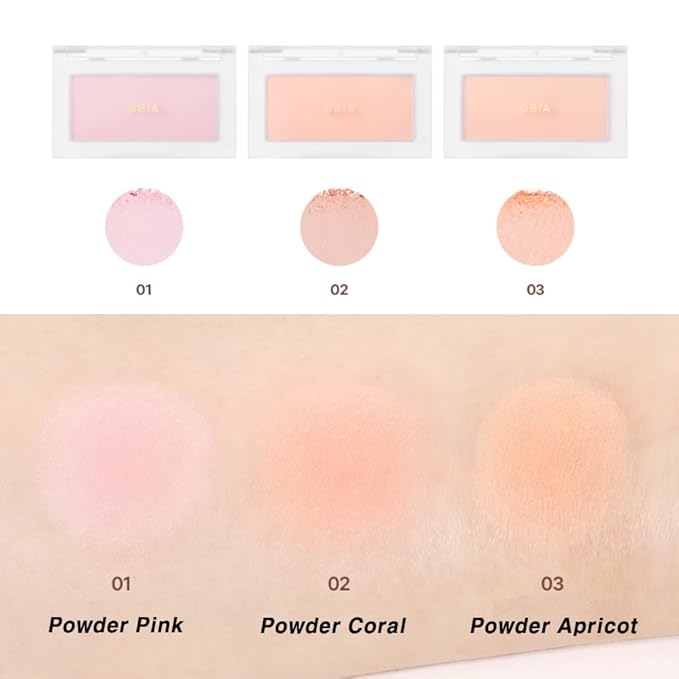 BBIA Ready To Wear Powder Cheek Blush 3 Color – Buildable & Blendable Soft Blush for Cheeks, Matte & Shimmery Finish, Lightweight, Long-Lasting, Vegan, Korea Face Makeup, 0.19oz (01 POWDER PINK)-Velvo Beauty