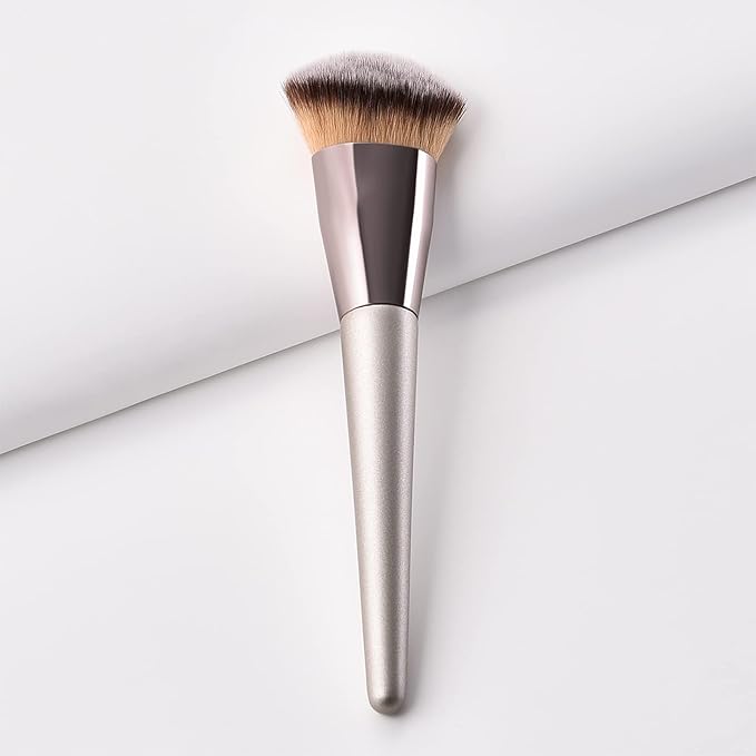 Professional Angled Foundation Brush Premium Synthetic Kabuki Makeup Brush Bronzer Contour Brush Cosmetic Applicator for Blending Liquid Powder BB Cream Vegan Brochas de Maquillaje-Velvo Beauty