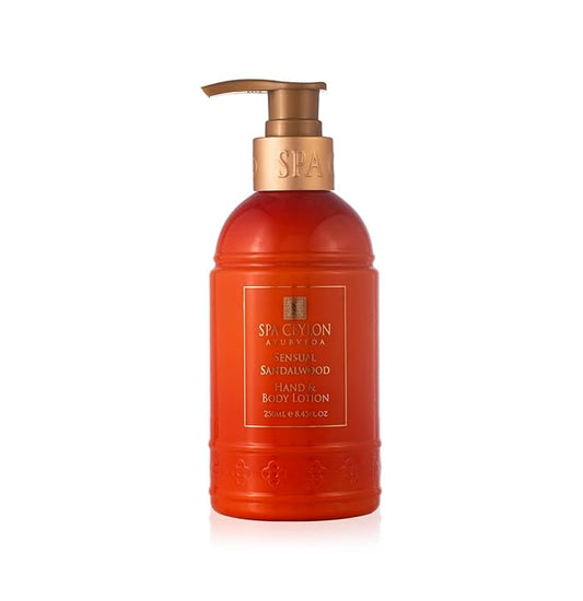 SPA CEYLON Sensual Sandalwood Hand and Body Lotion | Deep Hydrating Body Moisturizer with Coconut | Almond & Rice Bran | Cooling & Invigorating | Suitable for All Skin Types-Velvo Beauty